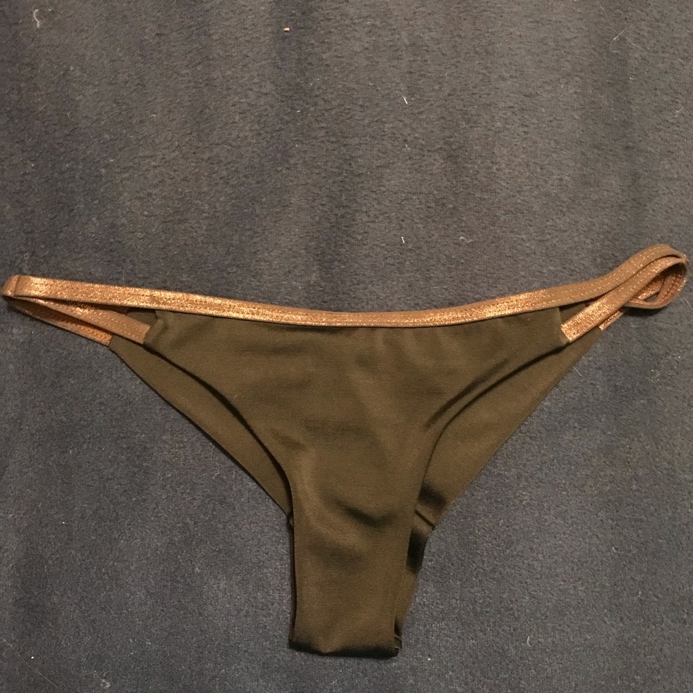 Billabong black sparkly Strappy bikini bottoms